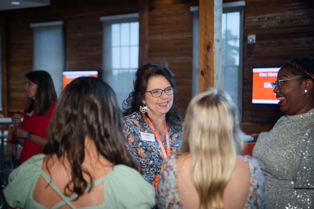 Robin Stringer meets with Clemson students and families