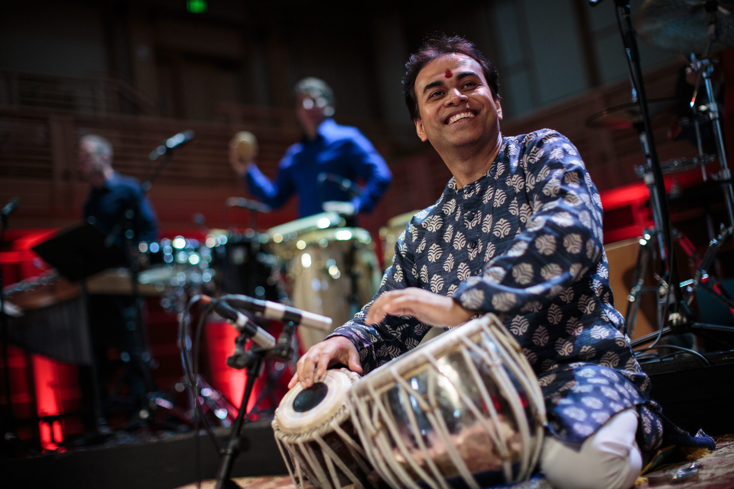 Sandeep Das plays the tabla in concert with Silk Road Ensemble