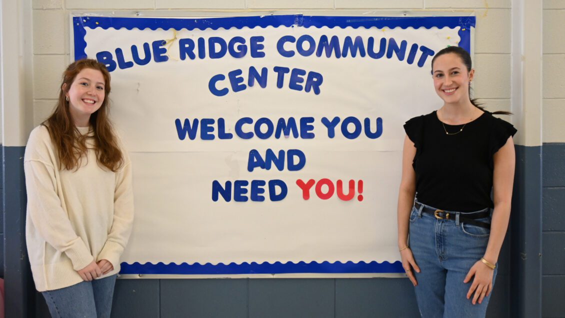 Kara Geantasio, right, at the Blue Ridge Community Center