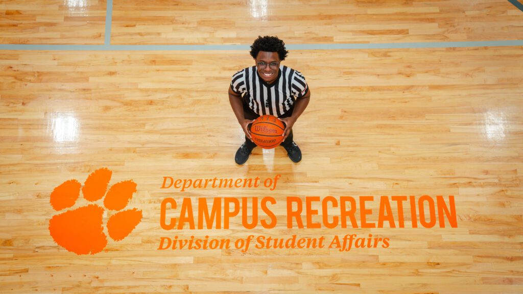 Xach Goldsmith is a basketball official with Campus Recreation