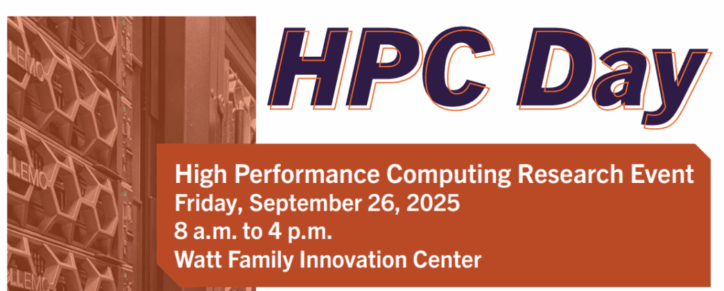 HPC Day at Clemson hosted on Friday, September 26 in the Watt Family Innovation Center