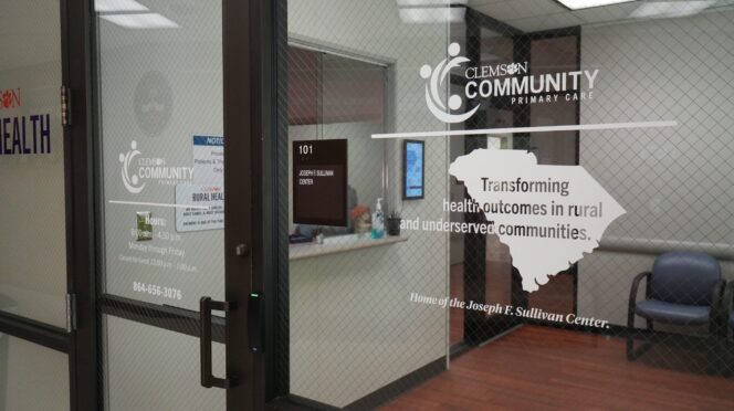 Clemson Community Primary Care window