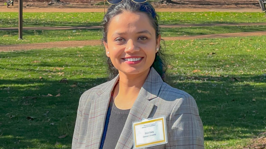 Stuti Garg, a student in Clemson University's Nieri Department of Construction and Real Estate Development