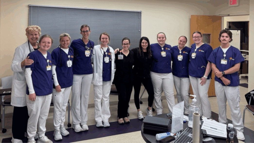 Clemson nursing students