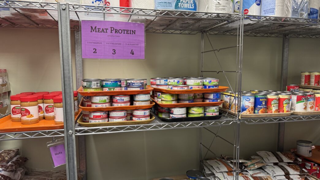 food pantry shelves