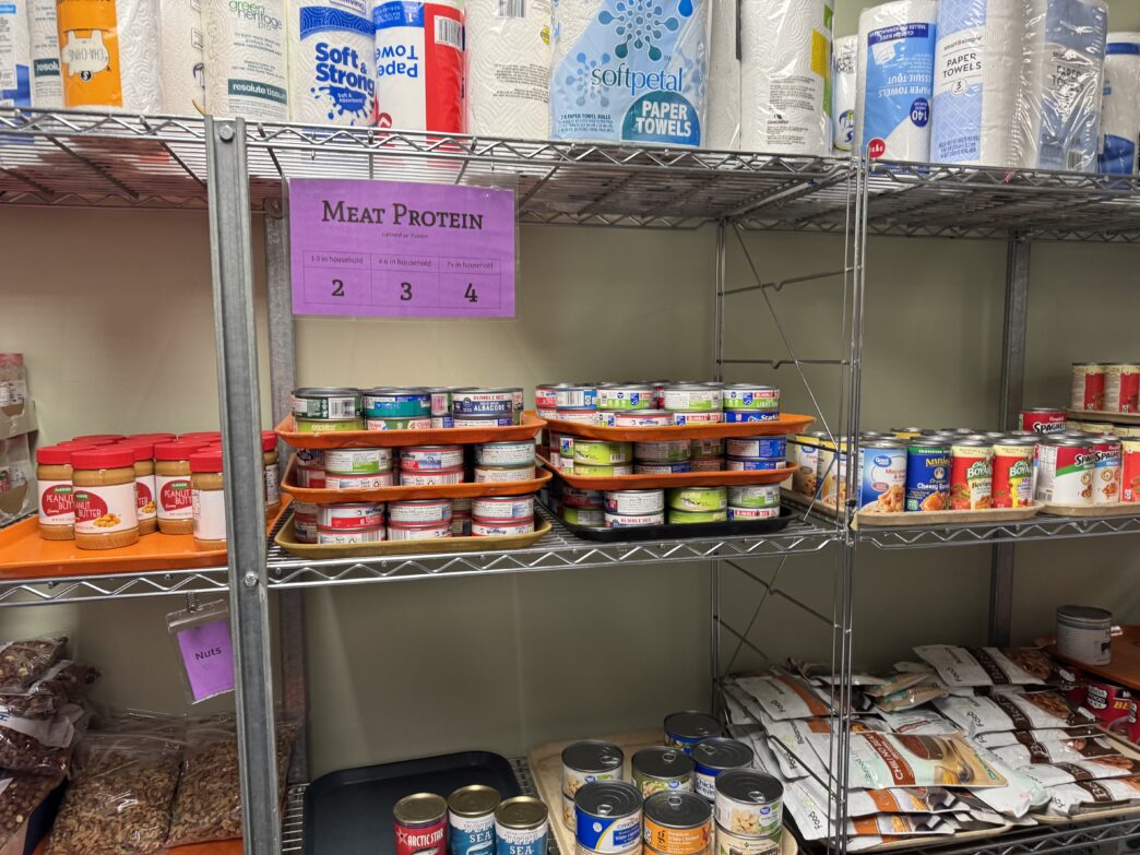 food pantry shelves