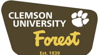 The new Clemson University Forest sign