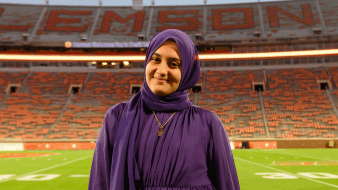 Clemson Rhodes Scholarship finalist Sara Alkelani.