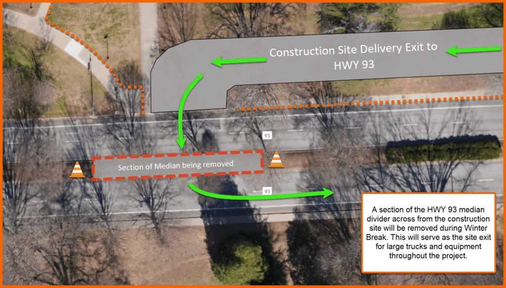 Highway 93 median removal diagram, see image description for more.
