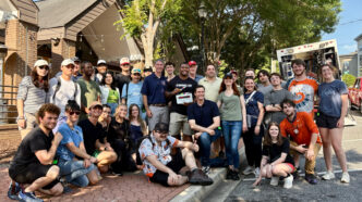 Cast and crew of "Student Film: The Movie" with partners from the City of Clemson