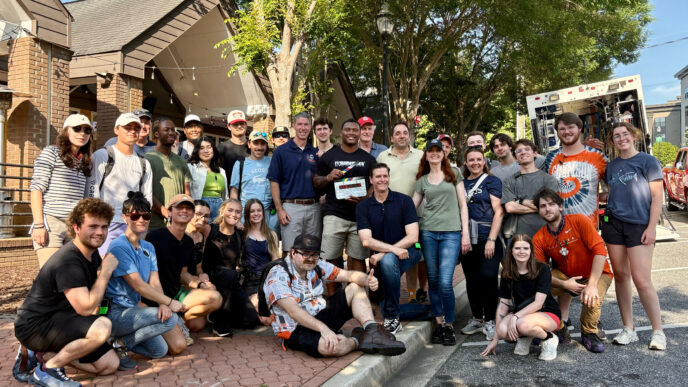 Cast and crew of "Student Film: The Movie" with partners from the City of Clemson