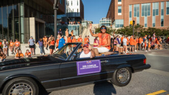 Deb Conklin in First Friday parade