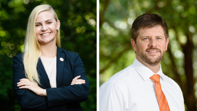 Lisa Knox and Josh Barnes.