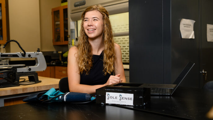 Eliza Haines' big-picture goal to work at a medical-device company in research and development after completing her master's degree at Stanford University.