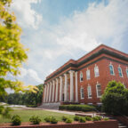 brick building with huge columns