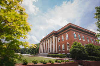 brick building with huge columns