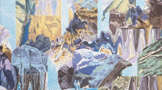 Yellowstone Interpolation I by Mary Claire Becker Silkscreen 14"x11" 2024