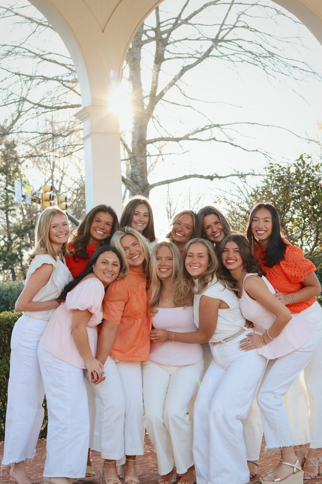 Females pose together for a photo