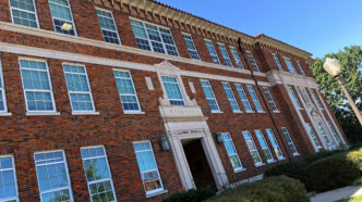 A brick building, Long Hall