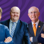 Portraits of four Clemson College of Arts and Humanities alumni who have careers in law