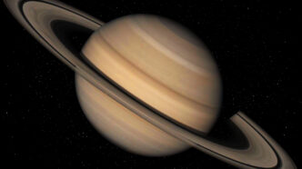 An artists rendering of the planet Saturn.