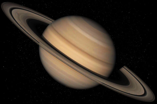 An artists rendering of the planet Saturn.